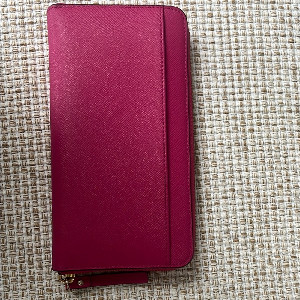 Kate Spade Pink Saffiano Leather Wallet - Picture 3 of 4
